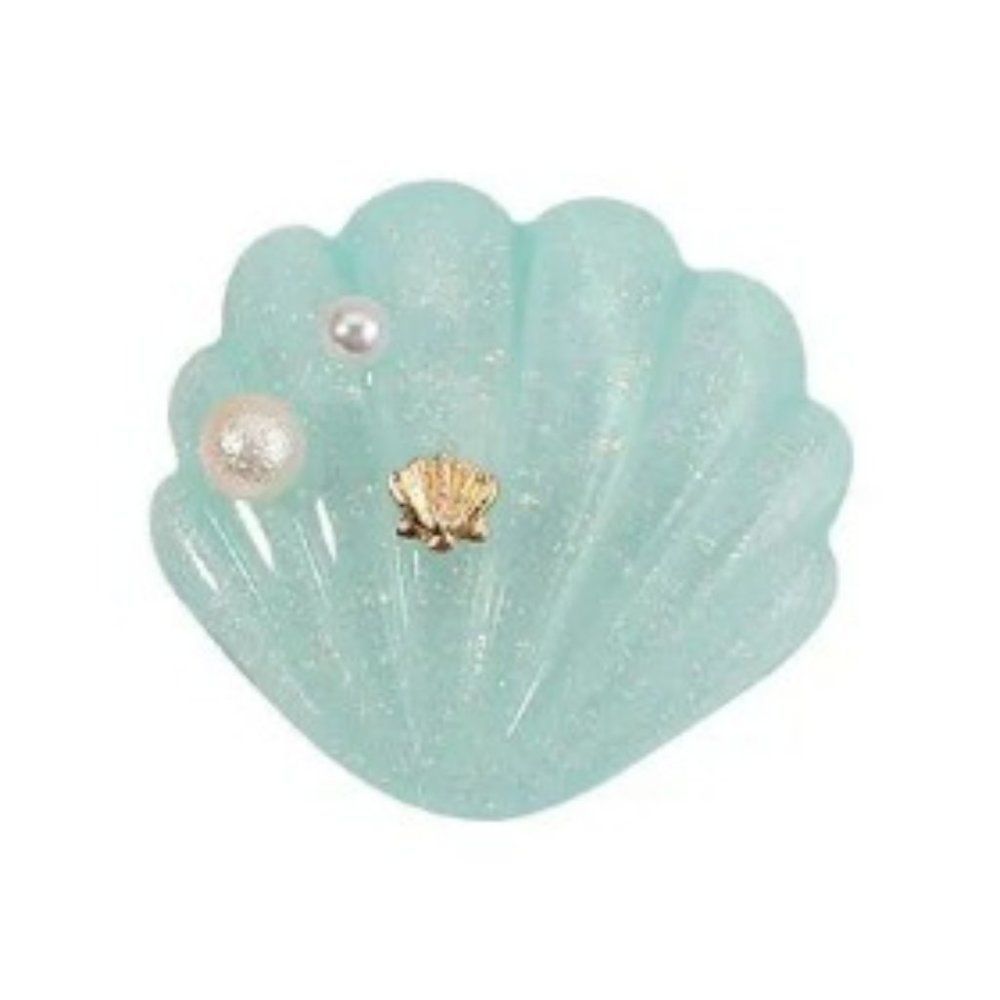 Faux Pearl Resin Shell Hair Clip